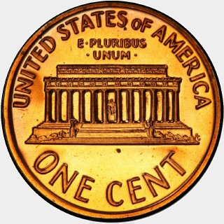 1970-S Proof One Cent reverse