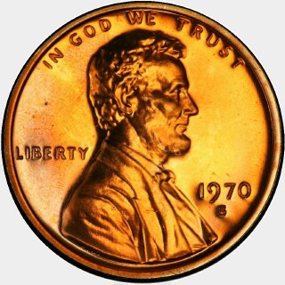 1970-S Proof One Cent obverse