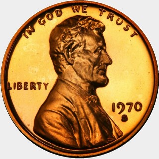 1970-S Proof One Cent obverse