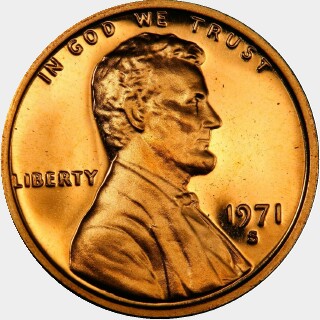 1971-S  One Cent obverse