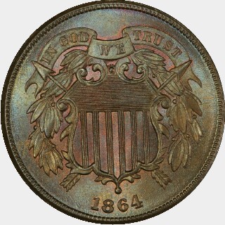 1864  Two Cent obverse