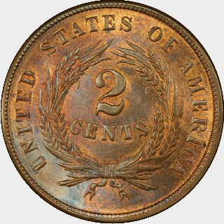 1864  Two Cent reverse