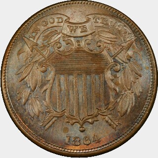 1864  Two Cent obverse