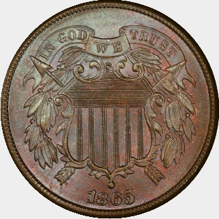 1865  Two Cent obverse