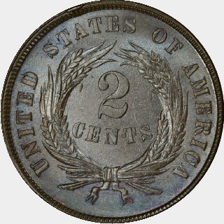 1866  Two Cent reverse