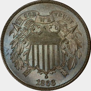 1866  Two Cent obverse