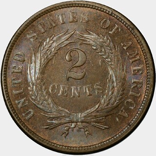 1867  Two Cent reverse