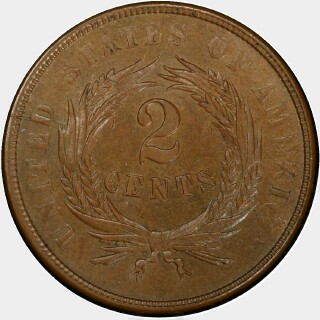 1867  Two Cent reverse