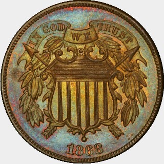 1868  Two Cent obverse