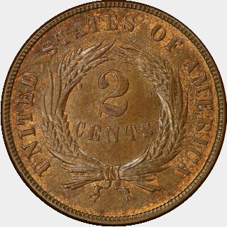 1870  Two Cent reverse