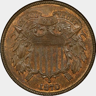 1870  Two Cent obverse