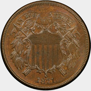 1871  Two Cent obverse