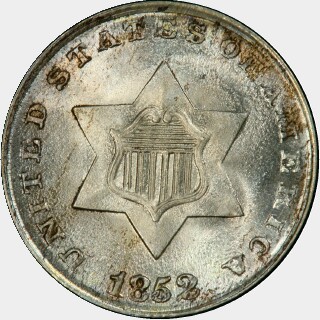 1852  Three Cent obverse