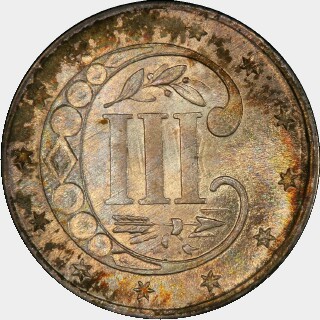 1856  Three Cent reverse