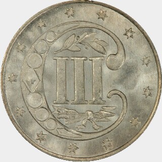 1861  Three Cent reverse
