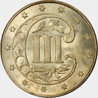 1862/1  Three Cent reverse