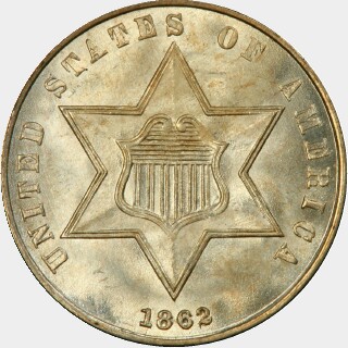 1862/1  Three Cent obverse