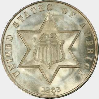 1863  Three Cent obverse
