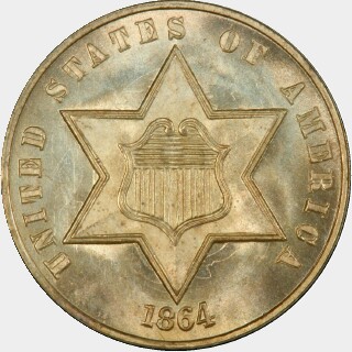 1864  Three Cent obverse