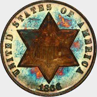 1866  Three Cent obverse