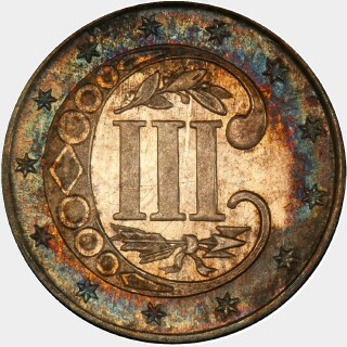 1867  Three Cent reverse