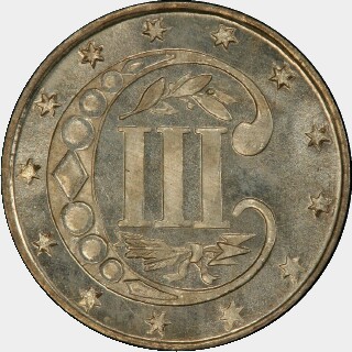 1872  Three Cent reverse