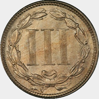 1867  Three Cent reverse