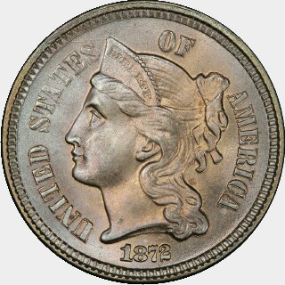 1872  Three Cent obverse