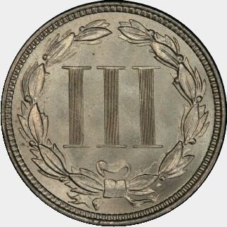 1873  Three Cent reverse