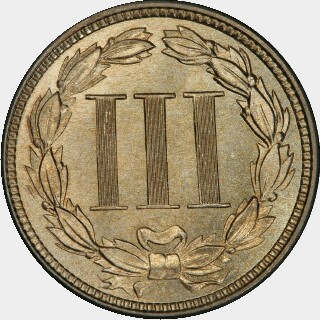 1879  Three Cent reverse