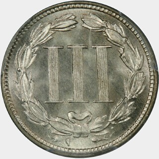 1880  Three Cent reverse