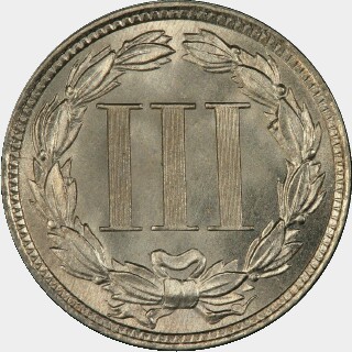 1881  Three Cent reverse