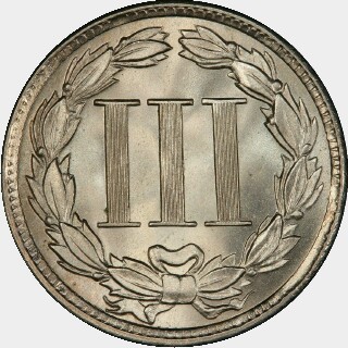 1882  Three Cent reverse