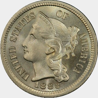 1883  Three Cent obverse