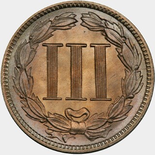 1889  Three Cent reverse