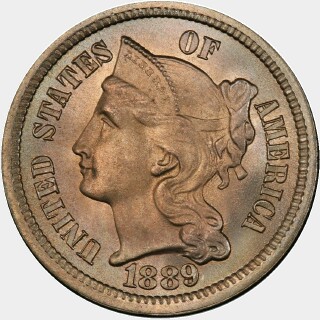1889  Three Cent obverse
