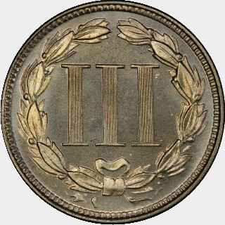 1879 Proof Three Cent reverse