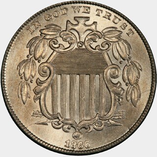 1866  Five Cent obverse