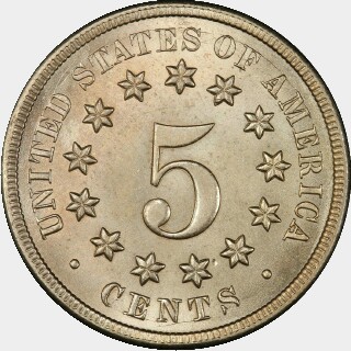 1868  Five Cent reverse