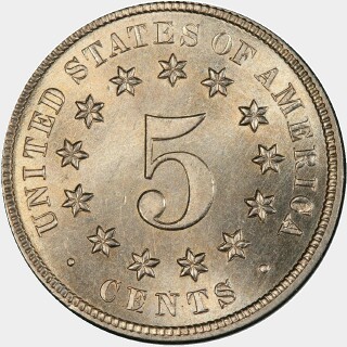 1872  Five Cent reverse