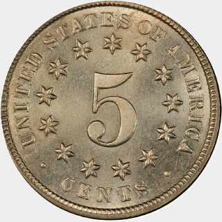 1873  Five Cent reverse