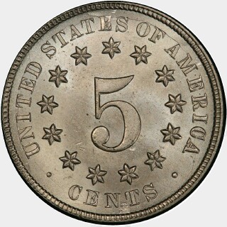 1875  Five Cent reverse