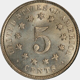 1876  Five Cent reverse