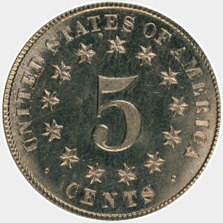 1880  Five Cent reverse