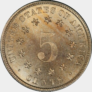 1881  Five Cent reverse