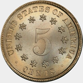 1882  Five Cent reverse