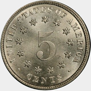 1883/2  Five Cent reverse