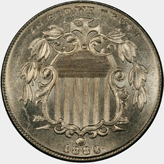 1883/2  Five Cent obverse