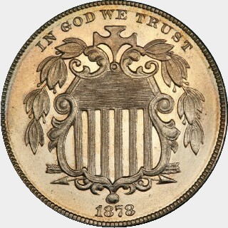1878 Proof Five Cent obverse