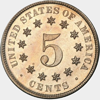 1879/8 Proof Five Cent reverse